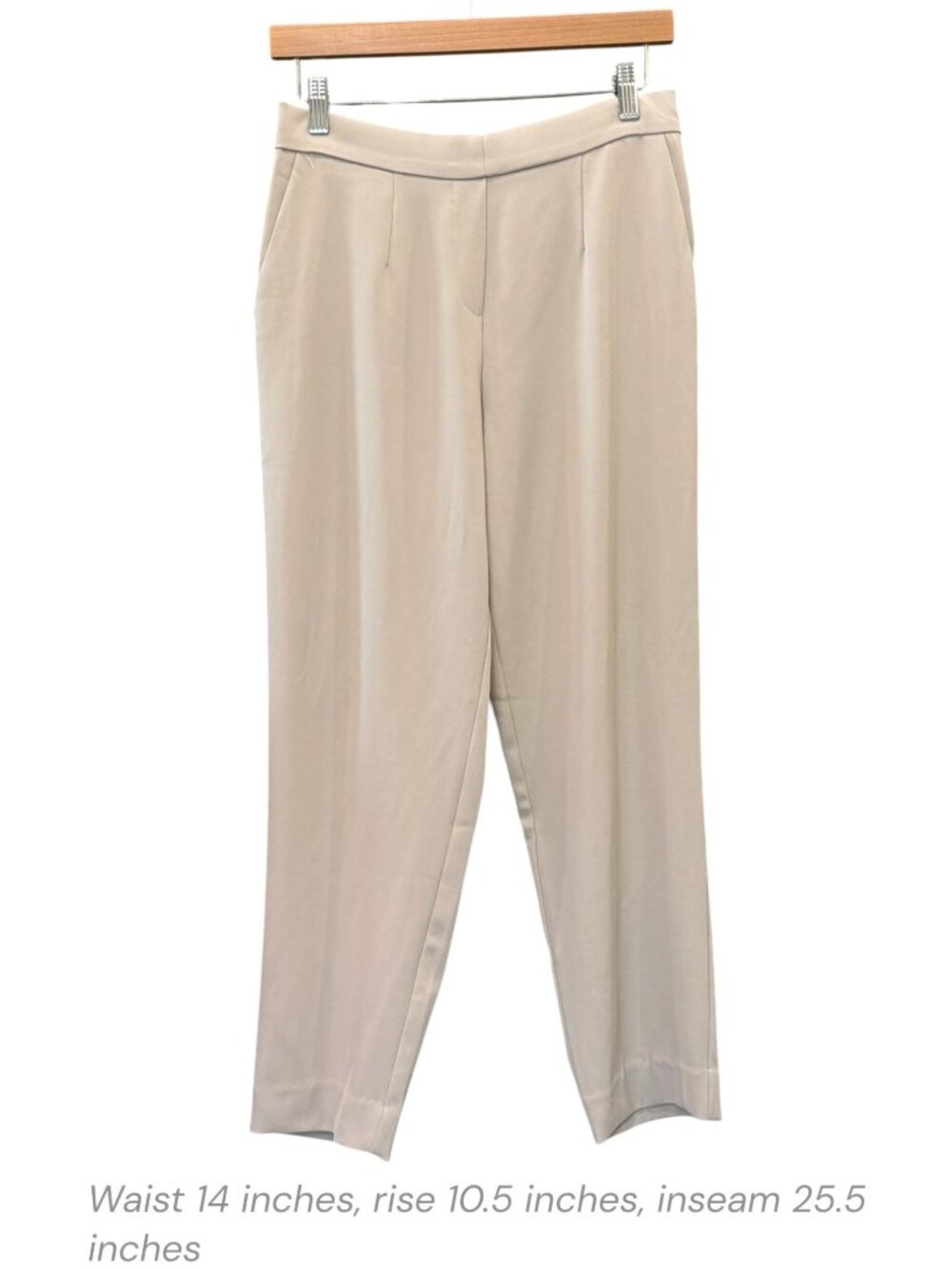 Vici Beige Elastic Waist Tapered Pants M